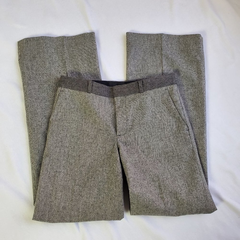 BANANA REPUBLIC Womens Size 4 Martin Fit Black Wool Blend Career Pants Trousers
